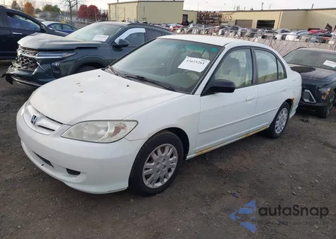 2005 Honda Civic Lx from USA, damaged, VIN 1HGES16555L004965